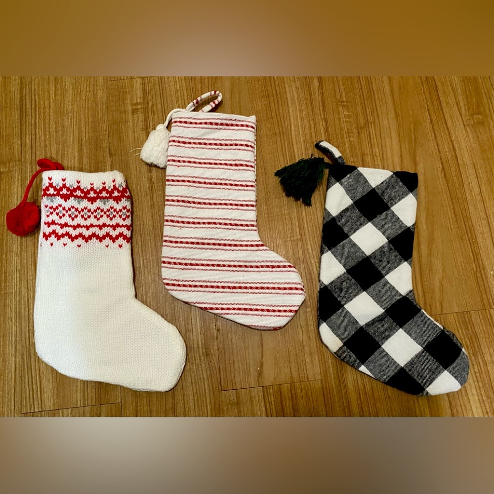3-Pack of Christmas Stockings NEW